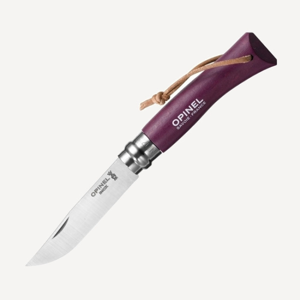 Нож складной Opinel Trekking №7 VRI (INOX) 8см (зеленый Граб / нерж. сталь)